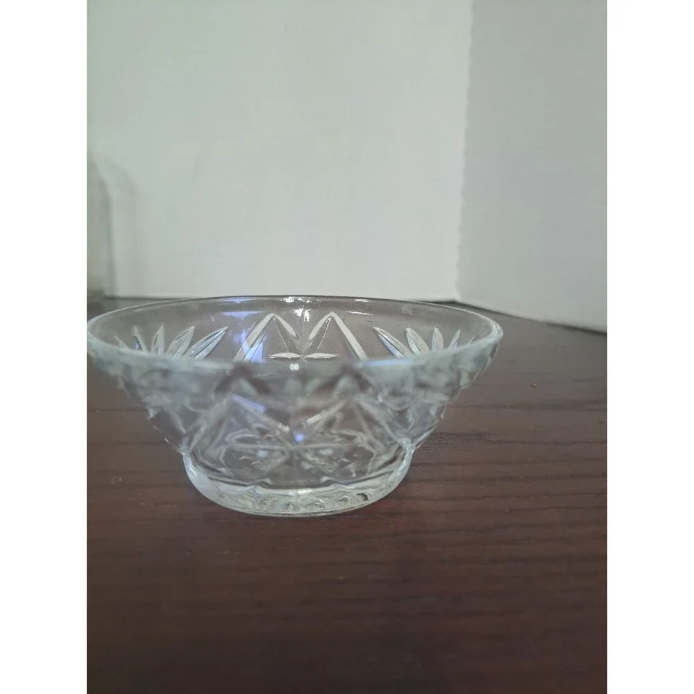 Set Of 8 Vintage Anchor Hocking EAPC Star Of David Dessert Bowls